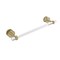 Clearview Collection 18 Inch Shower Door Towel Bar With Groovy Accents - Satin Brass
